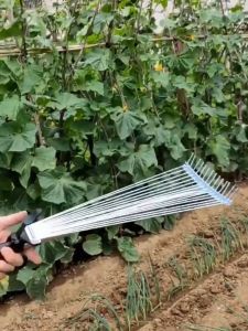 คราดหญ้า 15ฟัน คราดเหล็ก ปรับระดับ พร้อมด้าม แข็งแรง ผลิตจากสเตนเลสสตีลคุณภาพสูง คราดเหล็ก Garden grass rake