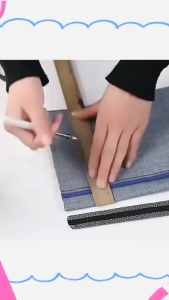 [ YM ACC ] 1 Meter Lem Jeans 1M / Pemendek Celana Jeans Tanpa Jahit Ukuran 100cm Katun