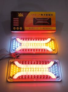 1 Pair(2pcs) - R/E ELF G-MAX 24V TAIL LIGHT(13"x5.5") for All Truck Elf Trailer Forward Jeep Bus - WATERPROOF