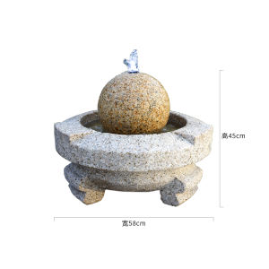 Granite Courtyard Fountain Water Landscape Natural Stone Carving Water Bowl Cornucopia Bring In Wealth and Treasure Modern Minimalist Outdoor Decoration