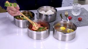 SUS304 Food Carrier/Lunch Box/Tiffin Carrier/Mangkuk Tingkat Nasi(14cm/16cm/18cm)