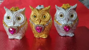 (สินค้าเข้าใหม่ )นกฮูกพระแม่ลักษมี ทรงเครื่อง นกฮูกไหว้พระแม่ลักษมี นกฮูกถวายพระแม่ลักษมี