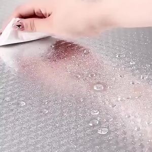 Silver Anti-Stain PVC Kitchen Wallpaper Easy To Install And Cut To Size Suitable For Kitchen Countertop Cabinet And Wall.