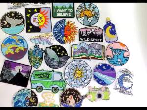 Outdoor Wave Sun Patch Iron On Patches For Clothing Thermoadhesive Patches on Clothes Stickers Adventure Embroidery Patch Badges