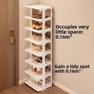 ZHENG FU | Foldable Space-Saving Shoe Rack Narrow Small Entryway Multi-Layer Shelf