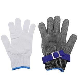 Stainless Steel Wire Metal Mesh Cut-Resistant Gloves Gardening Gloves Anti Cut Gloves
