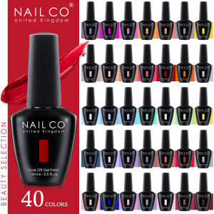 NAILCO 15ml Red Color Gel Varnish NailArt Design UV Gel Nail Polish Lacquer Manicure Soak Off Long-Lasting Enamel Top Gel Polish