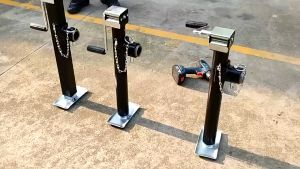 ล้อหน้าเทรลเลอร์ Drop Leg Boat Swivel Trailer Jack800KG 370 มม