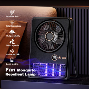 Electric Shock Mosquito Killer Fan Lamp USB 5V Rechargeable UV Black Light Fly Trap Zapper Insect Killer Light Outdoor ﻿Camping