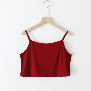 plus Size Womens Modal Strap Vest Top Thin Summer Bottoming Prevent Exposure Tube Top One-Piece Abdomen-Length Solid Color