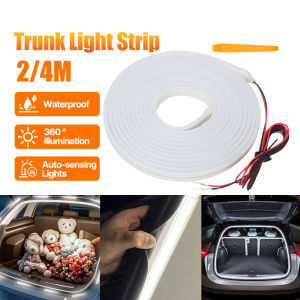 2/4m Car LED Rear Trunk Light Strip Universal High Brightness Auto-Sensing Atmosphere Strip for Car Trunk Modification Accessories 汽车后备箱灯带