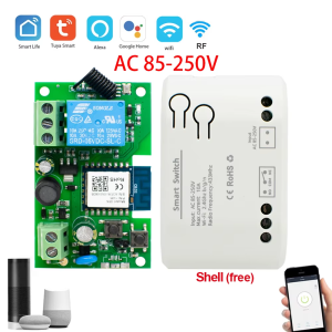 1CH WIFI Tuya Smart Relay Broad 12V 24V 110V 220V Dry Contact NO/NC/COM Module Remote Switch for Light/MotorAlexa Work