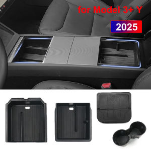 For Tesla Model Y LAUNCH 2025 Model 3+ Highland Center Console Sunglasses Storage Box Case Center Armrest Hidden Box Cup Holder
