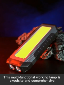 COB Work Light LED Flashlight USB Rechargeable Touch Light Power Bank Portable Camping Lamp Lantern with Magnet Outdoor Waterproof