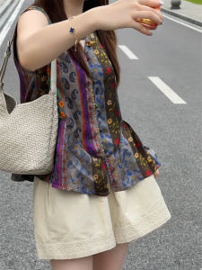 SHIMO | Chinese Style Sleeveless Shirt For Women Light