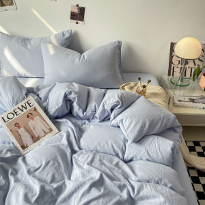 Pure Color Cotton Duvet Cover Single Piece 100% Cotton Modern Minimalist Style Warmth Retention Diagonal Weave Fabric