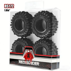 RED SPIDER 4 Chiếc 1.0 Cao Su Bùn Địa Hình Bánh Lốp Xe Cho 1/24 1/18 TRX4M SCX24 AX24 FCX24 RC Xe Nâng Cấp OD 51mm