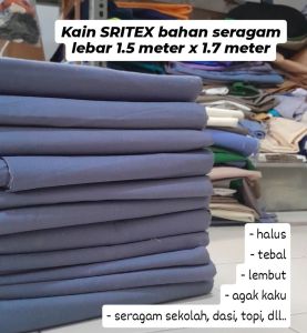KAIN SRITEX BAHAN SERAGAM LEBAR 1.5 METER X PANJANG 1.7 METER