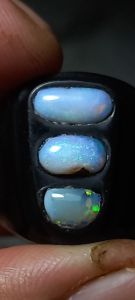 kalimaya milky asli banten dim ketiganya 6&7&9mm ring tanduk no75/8.gosokan mulus kinclong no krak