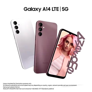 Samsung Galaxy A14 (8+256GB) ของแท้ ประกันศูนย์ กล้องหลัง 50MP ชัดสุด จอใหญ่ 6.6” แบตอึด 5000mAh