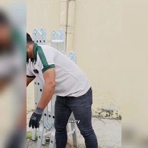 HEAVY DUTY ALUMINIUM MULTI PURPOSE LADDER 20 STEP Multipurpose Foldable Folding Ladder Tangga Lipat Pelbagai Guna