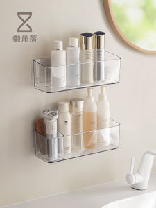 No-Drill Bathroom Corner Shelf Lazy Corner Wall Mounted Storage Rack Cosmetic Organizer Plastic Bathroom Accessories Organizer