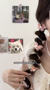 Ikat Rambut✨ 蝴蝶泡泡辫发绳 Butterfly Braided Hair Tie 可爱头绳编发辫子电话线发圈马尾发饰 Cute Ponytail Hair Accessories