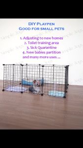DIY Pet Fence Small Animals Cage Playpen Portable Wire