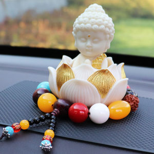 Car Decorative Accessories Lotus Buddha Creative Placement Automobile Interior Decoration Premium Feel Center Console Ornament