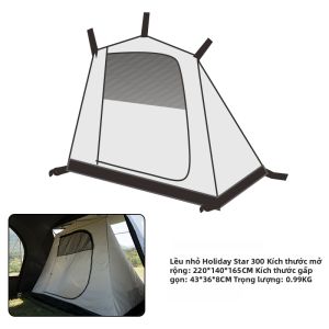 Mobi Garden | Lều Dã Ngoại Di Động Thế Hệ 2 Không Gian Lớn Bạt Đen Ba Phòng Một Phòng Sống