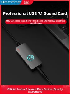 Edifier | Edifier GS02 External USB 7.1 Sound Effect Game Sound Card Magic Voice Change Plug And Play New 461 for Computer
