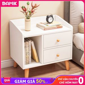 DAMIK-Bàn đầu giường có ngăn kéo đầu-Tab Đầu Giường Gỗ MDF Cao Cấp
