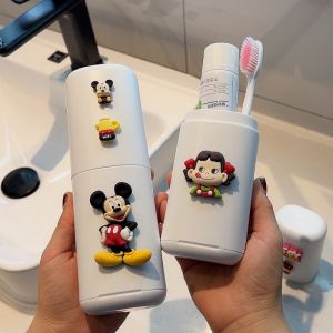 Travel Portable Seal Button Type Washing Cup Student Dormitory Cute Toothbrush Cup Couple Toothpaste Tooth Brushing Utensil Gargle Cup