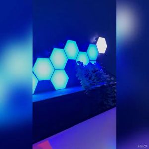 4 Living 10PCS Lampu RGBIC Hexagon LED Light Voice Control APP Gamer Room Smart Lampu Gaming Light Triangle LED Bilik