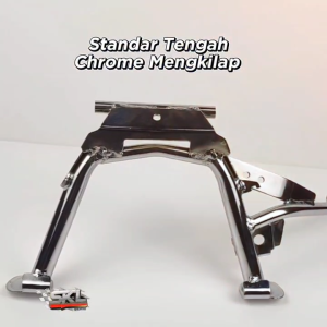 Standar Tengah Vario 125/150/160 Beat Deluxe Genio dan Scoopy 2021-2024 Chrome Super Mengkilap