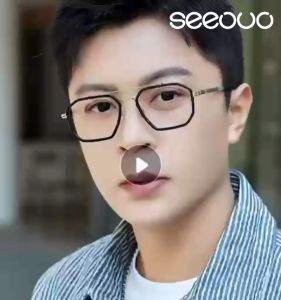 Seeouo Frame Kacamata Plano Lens Aviator Sylish Titanium Light Frame High Quality Fashion Pria Wanita Ringan Bisa Minus Antiradiasi Blueray Bluecromic 8202316