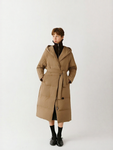 ICICLE | Wool Blend Plain Weave Winter Down Jacket
