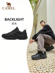 CAMEL | Breathable Mesh Fleece-lined Non-slip Mens Running Shoes
