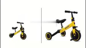 JF Non-Inflatable Adjustable Durable Ride-On Car for 1-6 Years New6-in-1 Convertible Kids Tricycle/Balance Bike/Scooter