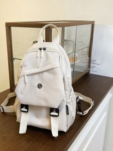 Large Capacity Backpack Mens Fashionable Multi-Shoulder Bag Bucket Shape Soft Nylon Material Zipper Closure Casual Leisure