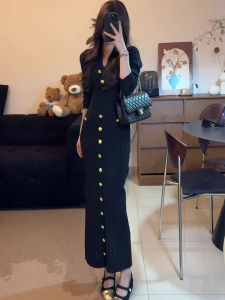 QFN | Elegant French Style Black Dress