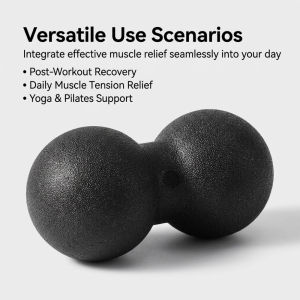 1 Pcs Fitness Peanut Ball Double Lacrosse Mobility Massage Yoga Block For Self-Myofascial Release Deep Tissue Muscle Relaxation