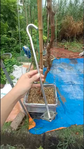 Móc treo quạt trần Inox (có đế) 45cm - Ø 11mm chống gỉ dùng treo vật dụng lắp đặt tiện lợi