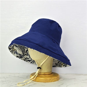 Linen Fishing Cap Breathable Summer Spring Large Brim Womens Beach Hat Casual Style Flat Top Cotton Linen Sunshade Hat