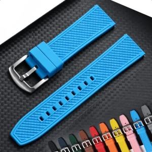 Đa Năng Silicon Chống Thấm Nước Dây Đeo Đồng Hồ Cho Seiko Nam Thợ Lặn Thể Thao Thời Trang Cao Su Thay Thế Vòng Tay 20mm 22mm Khóa Pin