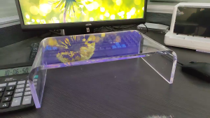 Multi-functional Office Computer Monitor Shelf Acrylic Storage Rack Desktop Keyboard Finishing Collection