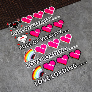 Reflective Car Stickers Mosaic Heart JDM Modification Body Decoration Patch Electric Vehicle Helmet Scratch Sticker