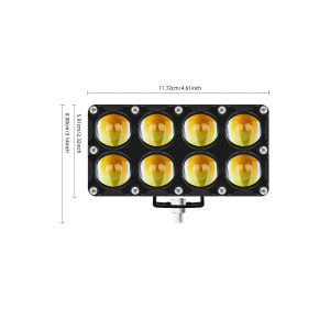 KEVANLY | Motorbike LED Spotlights 6/8/10 Lens Auxiliary Headlight Dual Color Super Bright 9-80V Car Truck Work Light Additional Spot Lamp