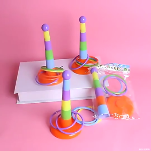 Kids Throw Circle Toy Mini Hoop Ring Toss Children Creative Educational Toys Ferrule Stacked Toys Circle Layers