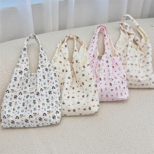 Large Capacity Canvas Bag Paul 4613 Summer Cartoon Press Flower Street Shopping Womens Vest Bag Student Book Bag Trendy Cool Street Style